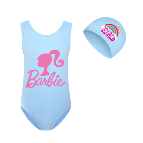 Barbie The Movie Girls' Cartoon Baddräkt Swimshat Set i ett stycke yellow 2 160cm