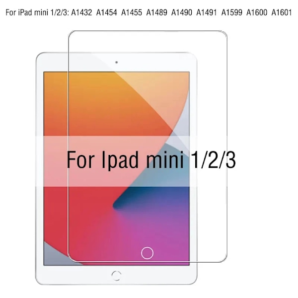 2 st Härdat Glas Skärmskydd för iPad Pro 12.9 11 air4 5 10.9 mini6 4 5 1 2 3 5:e 6:e 7:e 8:e 9:e 10.2 10.5 9.7 2015 For ipad Mini 1 2 3