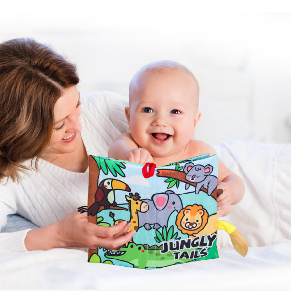Baby tyg böcker Rivresistent kognitiv bok tidig utbildning Leksaker för toddler animal