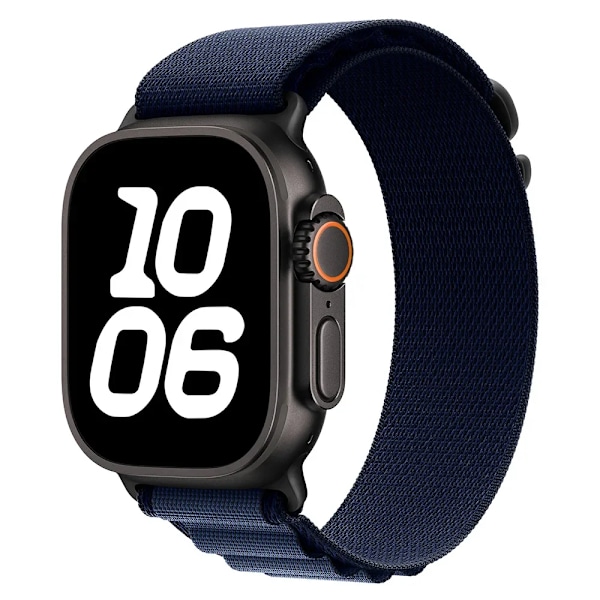 Alpine för Apple Watch 10 42/46mm Armband 44mm 40mm 45mm 41mm 38mm Correa Nylonarmband iWatch Series 7 6 3 5 Se 8 9 Ultra2 49mm Navy Blue Ultra 1 2 49mm