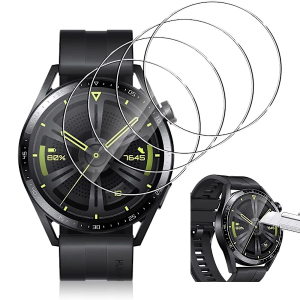 4 st/förpackning Härdat Glas Skyddsfilm För Huawei Watch GT 3 GT3 Pro 46mm Skärmskydd 4 Pieces Huawei GT3 46mm
