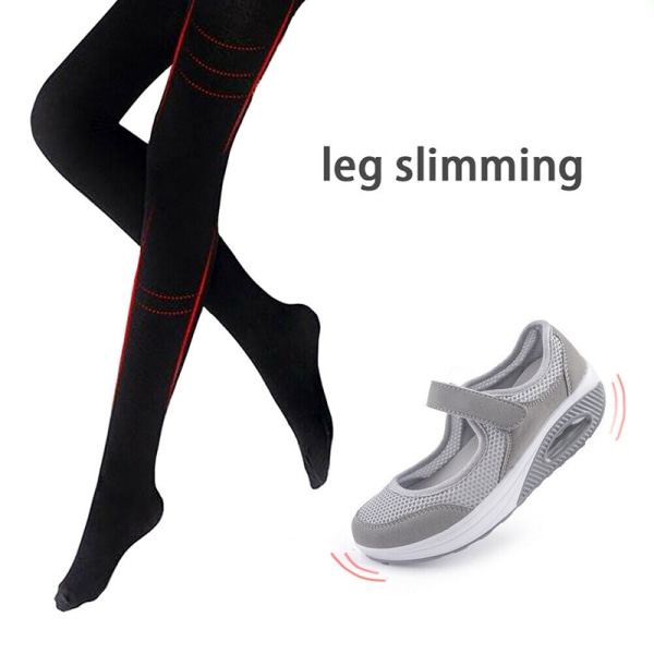 Dam Komfort Walking Nurse Shoes Anti-Slip Andas Wedges Sneaker för Fitness a 36