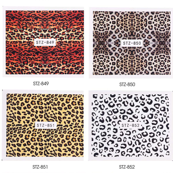 Självhäftande Leopard Nail Art Stickers Vattentäta Dekaler Nail Tip Dekor Tool för gör-det-själv i