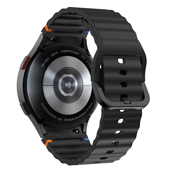 Originalt silikonarmband för Samsung Galaxy Watch 7 FE 6 4 Classic 5 pro 44mm 40mm 43mm 47mm 45mm Armband Galaxy Watch6 7 Rem Black Galaxy Watch 7 FE