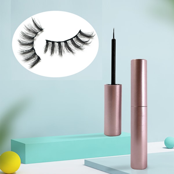 Magnetiska ögonfransar flytande eyeliner Set Enkelt par limfritt Natural Beauty Tool sa102
