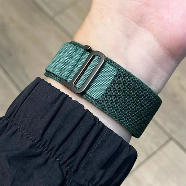 Alpine Loop för Apple Watch armband Ultra 2 49mm Series 10 46mm 42mm 40-44mm 45mm 41mm G-krok sportarmband iWatch 10 9 8 7 6 SE 5 4 black 04 42mm-44mm-45mm-49mm