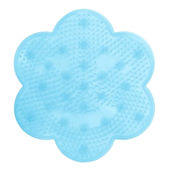 Lazy Bath Massage Pad Silikon Bad Fot Massage Pad Matta Dusch Massage Kudde Borste Sugkopp blue