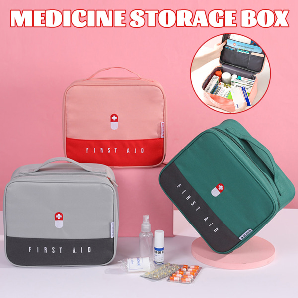 Tom medicin förvaringsväska Bärbar medicin tyglåda Vattentät Medicin Emergency Kits väska green queen 25x20x13.5cm