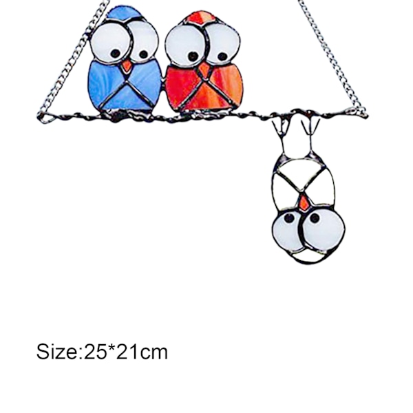 Färgglada fåglar hängande hänge handstående fågel kreativ form för jul inflyttningspresent 65212002a