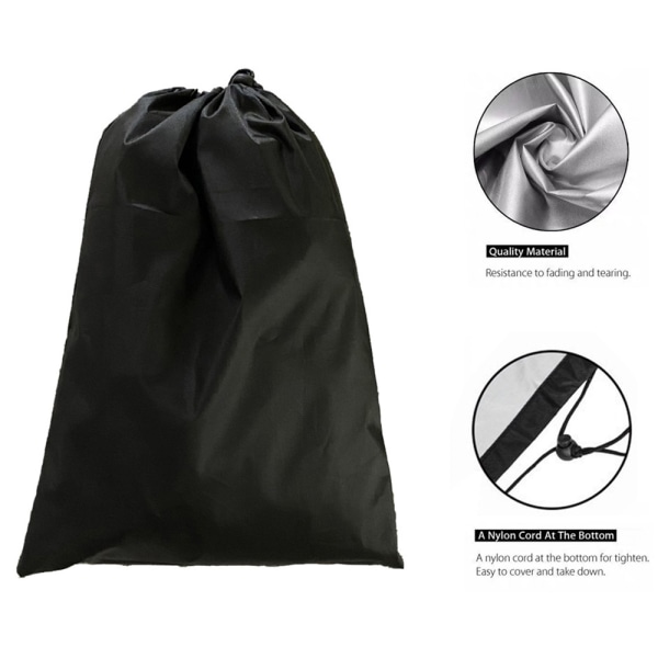 Roterande cover väderbeständigt material utomhustorkställskydd för infällbar klädhängare 168x30x30cm black