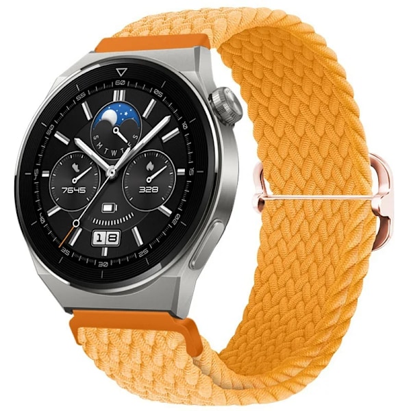 22mm 20mm Nylon Loop Armband för Huawei Watch 3/4/GT GT2 GT3 Pro 46mm 42mm Elastiskt Flätat Armband för Samsung Galaxy Watch Armband Millet beige Huawei Watch 3 Pro