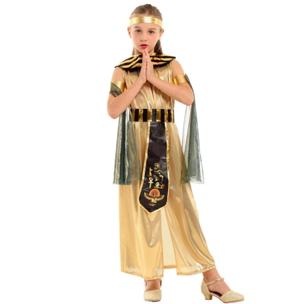 Barn Egyptisk farao Cosplay kostym Queens of Egypt g0367 l