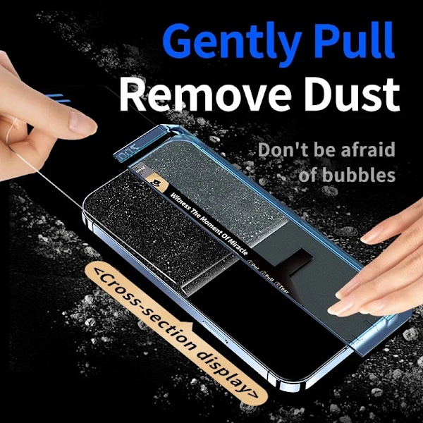 1-2 st Skärmskydd i härdat glas för iPhone 16 15 14 13 12 11 XR XS Pro Max Plus med installationskit Remove Magicjohn For iPhone 16 Plus 2Pcs Anti-Peeping