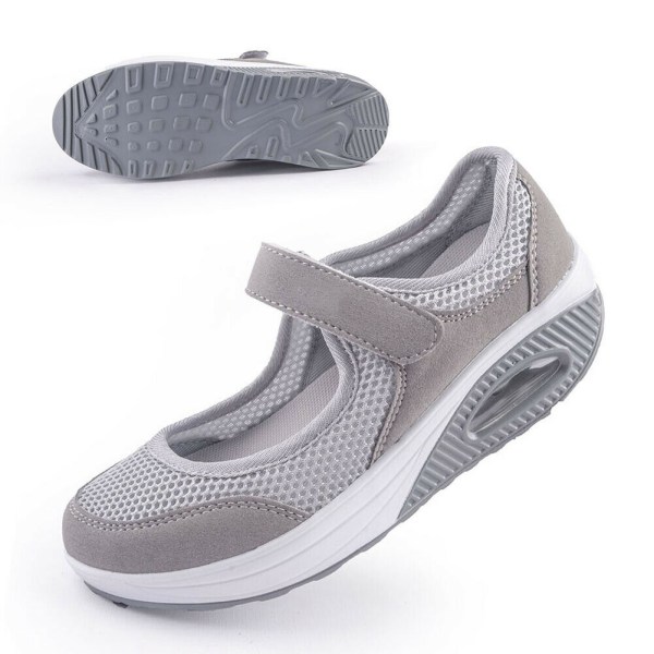 Dam Komfort Walking Nurse Shoes Anti-Slip Andas Wedges Sneaker för Fitness b 39