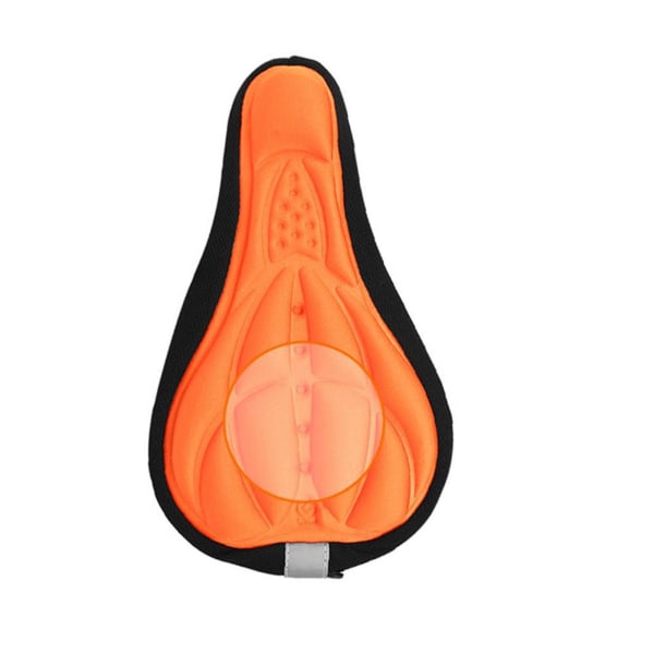 Förtjockad Extra Comfort Ultra Soft 3D Pad Andningsbar Abrasion Bike Seat Mat Cykel orange