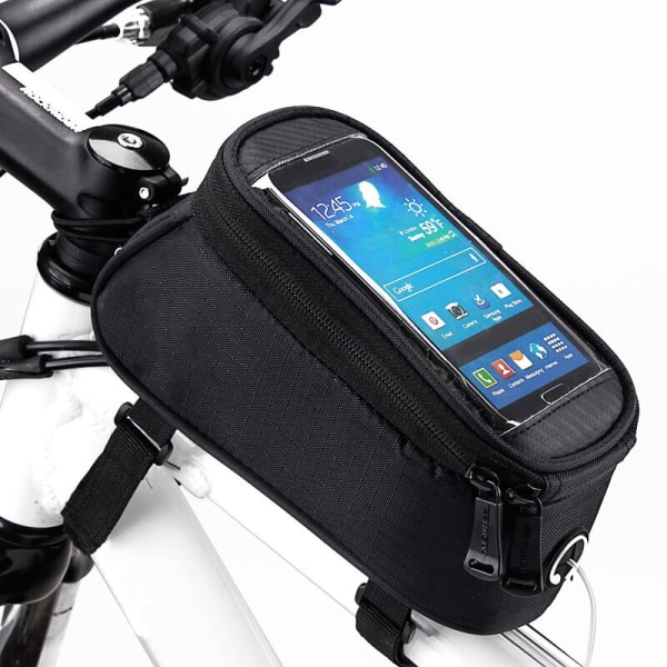 Premium mobiltelefonfickor för cykel pekskärm telefonväska med reflekterande black green 5.5 inch