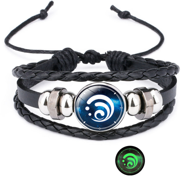 Unisex tecknad Time Gem Design Läderpärlor Armband Lady Weave Lucky Armband Smycken 1