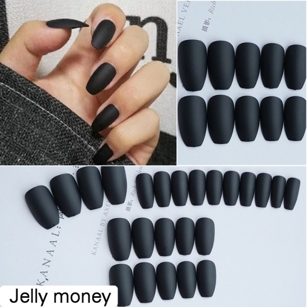 24ST Bärbar nagellapp Personlig avtagbar manikyr Vattentät DIY Nail Art klistermärke för kvinnor jelly money