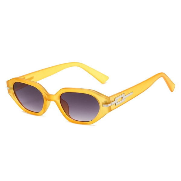 Mode små bågar UV-skyddande solglasögon som minskar påfrestningar på ögonen yellow double grey