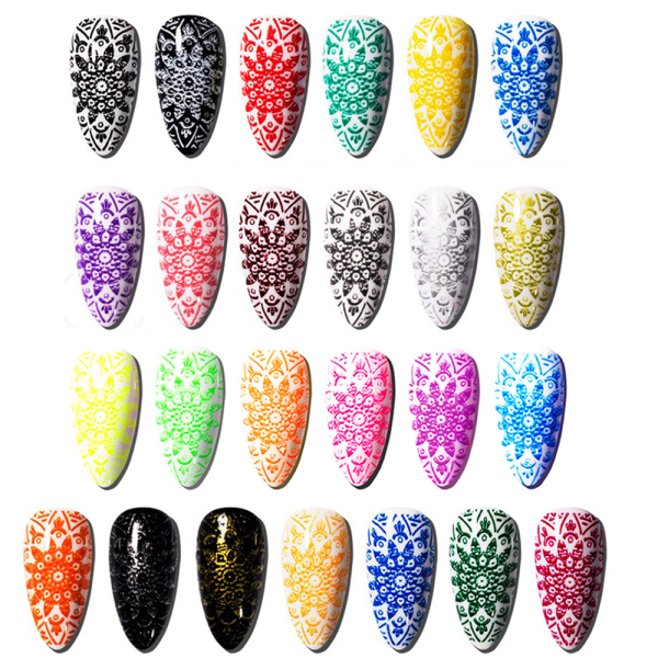 8ML Nagelstämpling Gel Stålplatta Överföring Fototerapi Nagellack UV LED Gel 13