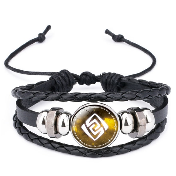 Unisex tecknad Time Gem Design Läderpärlor Armband Lady Weave Lucky Armband Smycken 2