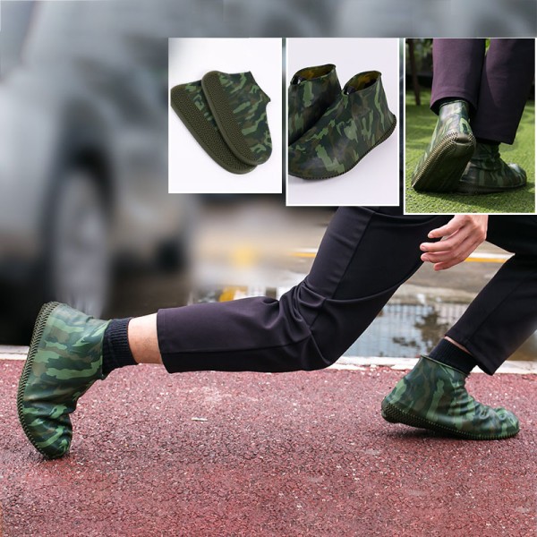 1 par cover Vattentät Slicone Anti-Slip Overshoes Återanvändbara utomhus s