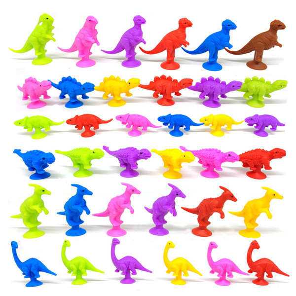 Mini Dinosaur Sugkopp Leksaker Anti-stress Squeeze Leksaker Kreativa Squeeze Leksaker Nyhet Dekompression Leksaker för avlastning random