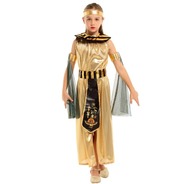 Barn Egyptisk farao Cosplay kostym Queens of Egypt g0367 m