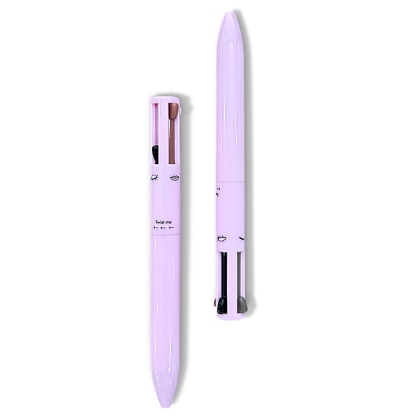 4-i-1 Makeup Penna Fyrfärgad Lip Liner Highlighter Ögonbrynspenna pink
