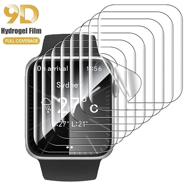 Mjuk Hydrogel Film för Apple Watch 46MM 44MM 45MM 41MM 40MM 38MM 42MM Skärmskydd iwatch serie 10 9 8 7 SE 6 5 Ultra 49MM Series-10-42MM 3PCS Hydrogel Film