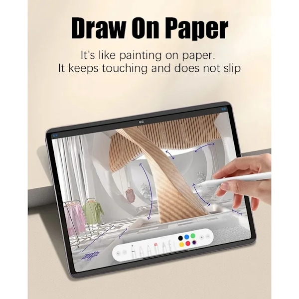 Pappersliknande skärmskydd i glas för 2024 iPad mini 7 (8,3 tum). Anti-reflex, perfekt för att skriva/rita, enkel installation, fodralvänlig 1pcs