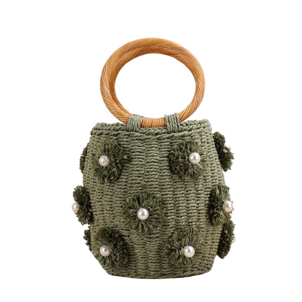 Vävd Halm Crossbody Söt Halm Axelväska Sommar Beach Envelope Bag För Kvinnor green