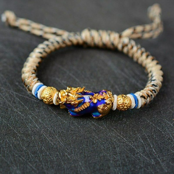 Män modiga trupper amulett armband färg ändra drake dekor buddhistiska smycken c