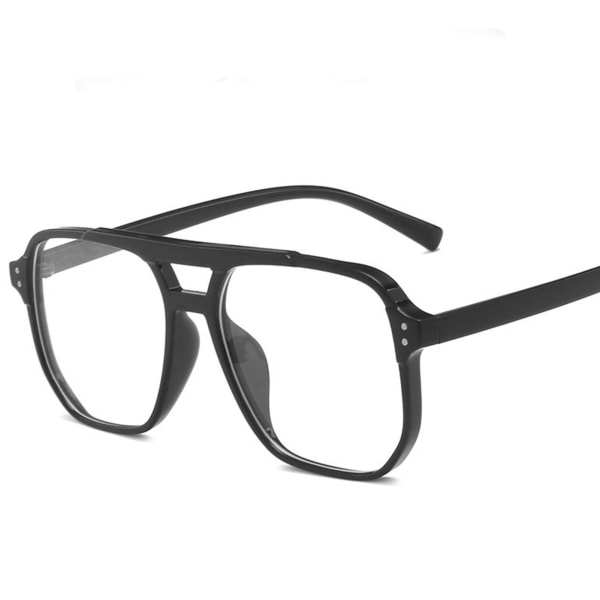 Dubbelstråle Anti-Blue Light Glasögon Lättvikts Anti Eyestrain Bländning Spegelglasögon för damer Trendig dekoration transparent grey