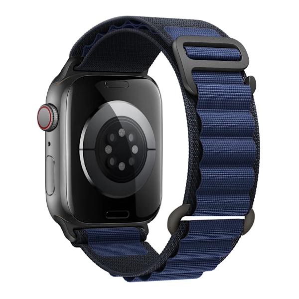 för Apple Watch Armband 45mm 46mm 49mm 42mm iwatch Band 44mm 41mm 40mm Nylon Alpine armband correa Serie 10 9 8 7 6 SE Ultra 2 black red 38 40 41 S10-42mm