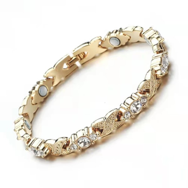 Dainty Gold XO-kedjefäste Justerbar diamantslipad meningsfulla smyckenlänkar Presenter för kvinnor och flickor golden white diamonds