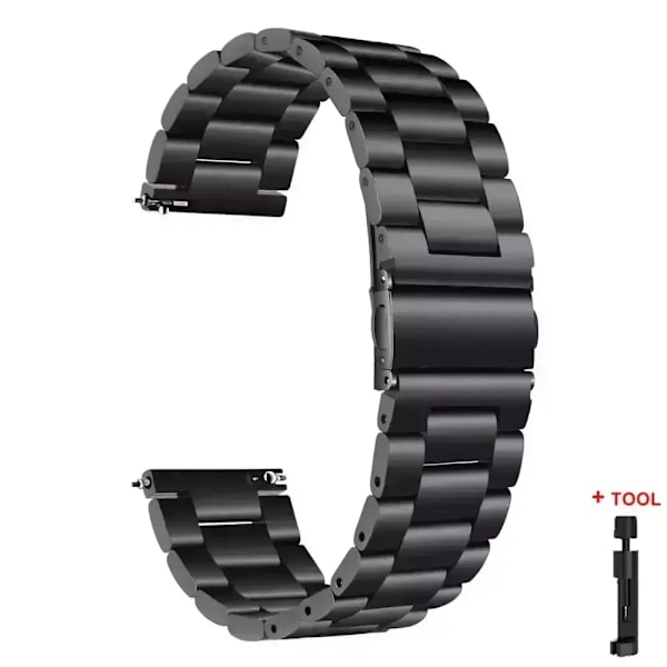 Metallarmband för Samsung Galaxy Watch 7/6/5/4 40mm 44mm Rostfritt Stål Armband Galaxy Watch 6/4 Classic 47mm 43mm 46 42mm/5pro 45mm B Huawei GT 2 46mm