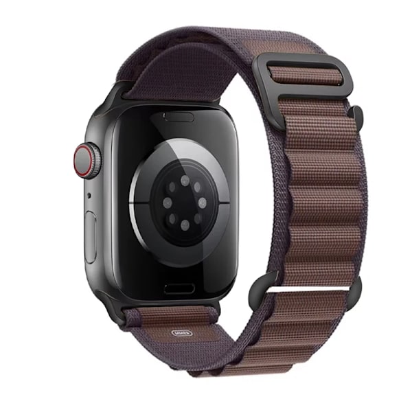 för Apple Watch Armband 45mm 46mm 49mm 42mm iwatch Band 44mm 41mm 40mm Nylon Alpine armband correa Serie 10 9 8 7 6 SE Ultra 2 Rose red 38 40 41 S10-42mm