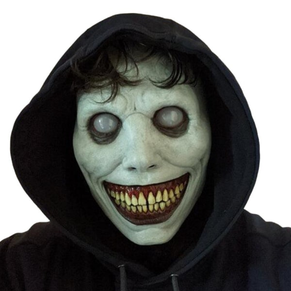 Exorcist Mask Leende Vitögd Demon Huvudskydd Ny Halloween Terror Latexmask Fabrik exorcist mask (green)