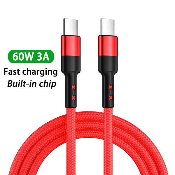 UGOURD PD240W Ultrasnabb Laddningskabel Typ Usb C 100W typ c Laddarkabel för iphone 15 xiaomi MacBook Pro Med E-Marker-chip 60W-3A RD 2m