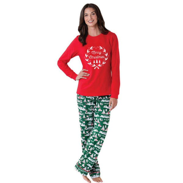 Jul Familjesemester Pyjamas Matchande jul Toppar Byxor Bokstav Sovkläder dad 2xl