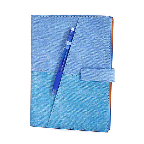 Smart raderbar anteckningsbok A5-läderbroschyr Tjock Vattentät återanvändbar pappersanteckningsbok blue
