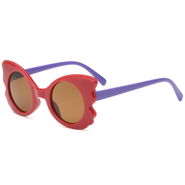 Baby Fashion Söta solglasögon Cat Eye Shades UV 400 skydd red box purple leg