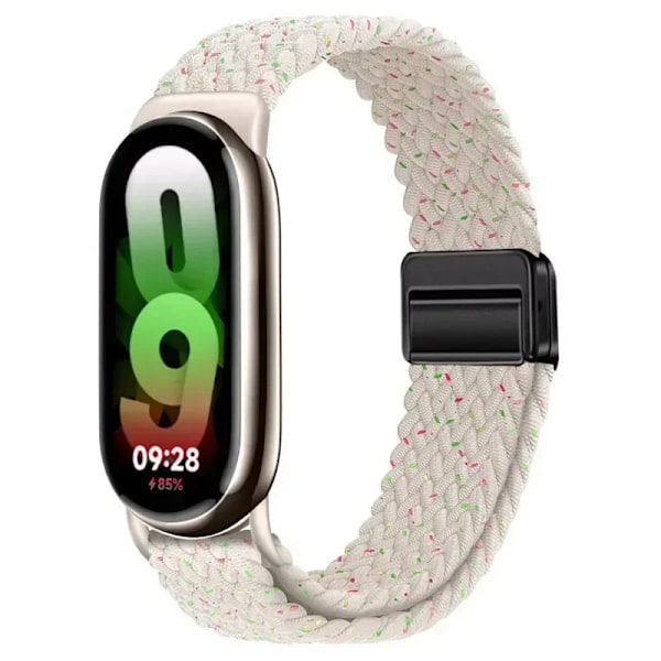 Nylonflätat armband för Xiaomi Band 9/8 Magnetiskt spänne Andningsbart Utbytbart Armband Mi Band 8/9 Justerbar Correa Starlight color For Mi Band 9
