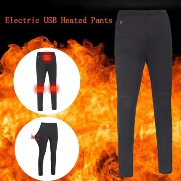 Self Heating Thermals Byxor USB Electric Heated Warm Pants Winter Warmer Heating female 2xl