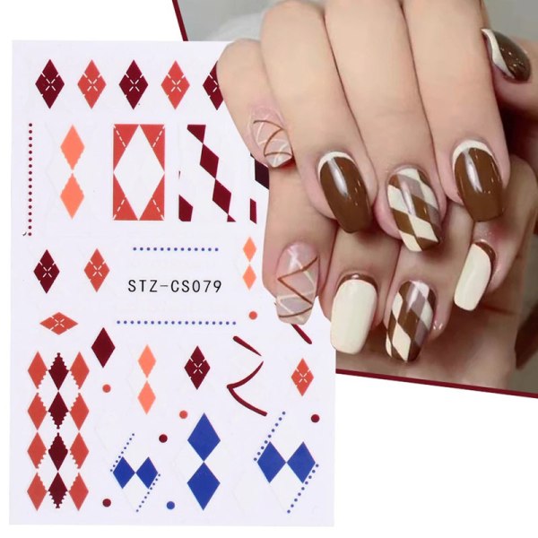 Mode Nail Art Sticker Självhäftande DIY Manikyr Dekoration Tillbehör Bra presenter för a