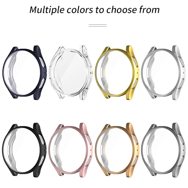 Mjukt TPU-skal för Samsung Galaxy Watch 4/5/6/7 40mm 44mm Skärmskydd Allround Skyddsfodral för Watch 6 47mm 43mm Red for Watch 4 5 40mm