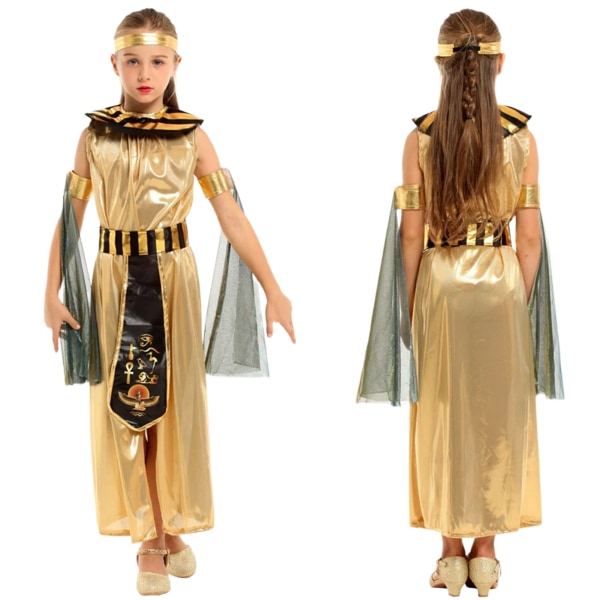 Barn Egyptisk farao Cosplay kostym Queens of Egypt g0367 m