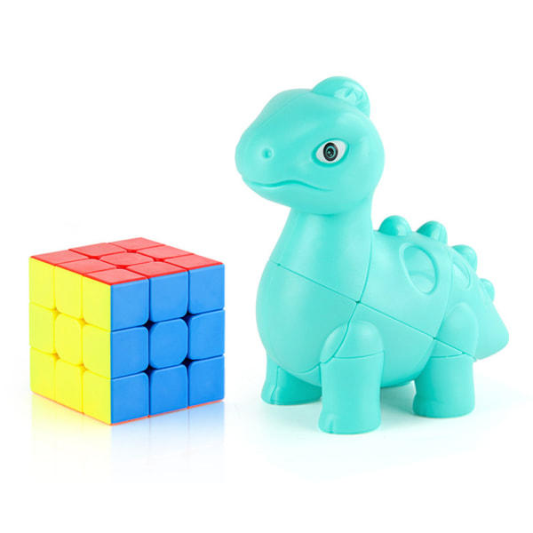 Dinosaur Magic Cube Toys Dekompressionsleksaker Barnpusselleksakspresenter för barn light purple brachiosaurus