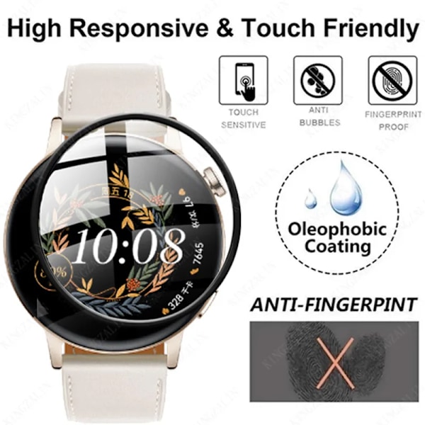 Skärmskydd för Huawei Watch GT 3 2e GT3 GT 2 pro 42mm 46mm Smartklocka Skyddsfilm för Huawei GT3 Pro GT4 Mjukt Glas 2PCS For GT 2 46mm